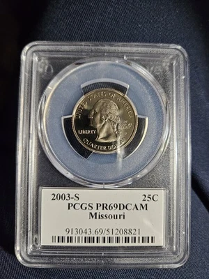 2013 S Missouri PCGS PR 69 DCAM Proof 25C - Image 1 of 4