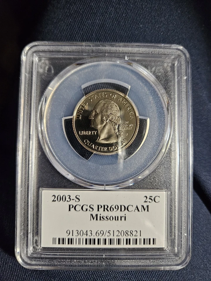 2003 S Missouri PCGS PR 69 DCAM Proof 25C - Image 1 of 4