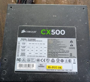 Corsair CX500 500W (75-001667) ATX Power Supply 500 Watt #33611 - Afbeelding 1 van 2