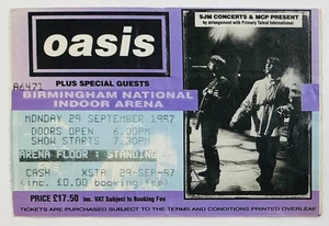 Boleto de concierto Oasis original usado NIA Birmingham 29 de septiembre de 1997 - Imagen 1 de 1