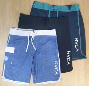 3 Stück RVCA Boardshorts Herren Größe 32 Surf Badehose blau schwarz Kordelzug - Bild 1 von 24