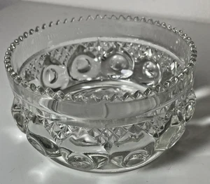 Antique EAPG Dalzell Gilmore Leighton Bull’s Eye/Diamond Nappy/Fruit Bowl 490D - Picture 1 of 9