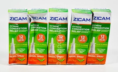 5 Zicam ALIVIO EXTREMO DE LA CONGESTIÓN 0,5 OZ SPRAY NASAL LÍQUIDO SIN GOTEO 12/2027 ~ ¡LEER! Foto 1 de 4