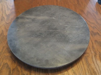 Mármore cinza pesado 14" Lazy Susan rotação silenciosa - Imagem 1 de 4