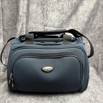 Bolso de Lona de Viaje Dockers Azul - Equipaje de Mano Duradero - De Colección con Correa para el Hombro Foto 1 de 4