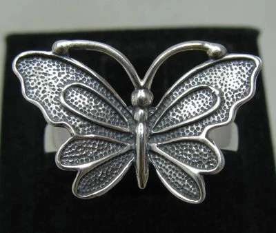 Stylish Genuine Sterling Silver Ring Butterfly Solid 925 Hallmarked Empress - Image 1 of 4