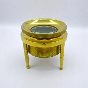 Messing Lupe Stativ Schreibtisch Linse Antik Stil Kartenleser Dekor Geschenk - Bild 1 von 8