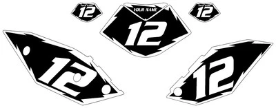 2012 BETA RR 498 PrePrinted Black Backgrounds White Shock Series Foto 1 de 3