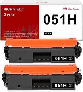 2 Toner replacement for Canon 051H ImageCLASS MF263dn MF264dw MF266dn MF267dw - Picture 1 of 5