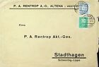 SEPHIL GERMANY 1932 2v PRESIDENTS ON COVER FROM ALTENA TO STADTHAGEN
