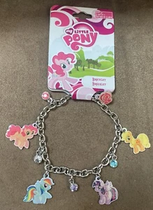 MY LITTLE PONY CHARM BRACELET 9- CHARMS SUPER CUTE!! - Picture 1 of 2