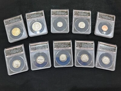2017 S 225TH ANNIVERSARY ENHANCED ANACS EU70  DENVER RELEASE 10 Coin Set - Image 1 of 4