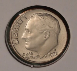 1972 D - Roosevelt Dime - B/U  Uncirculated from mint roll - Picture 1 of 2