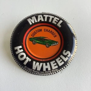 Custom Dodge Charger Button Hot Wheels Redline 1968 Mopar Badge Metal Pin Nice - Picture 1 of 2