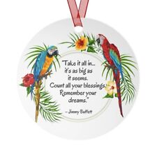 Jimmy Buffett Christmas Ornament, Remember Your Dreams Ceramic Ornament