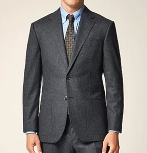 NEW NWT 2024 J CREW Crosby Gray Flannel Suit Blazer Sport Coat 42L Wool - Picture 1 of 8