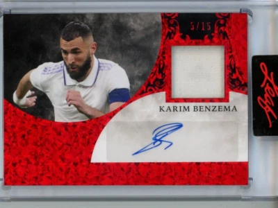 Футболка Карима Бензема 2023 Leaf Superlative с автографом поношенная No1/15 - Изображение 1 из 2
