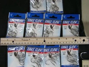 80 Eagle claw 2/0  X-strong Nickel octopus hooks 10 pacs of 8 FREE FAST SHIPPING - Picture 1 of 7
