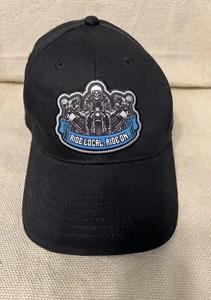 Ride Local Ride On Hat Biker Embroidered Baseball Cap Motorcycle Allstate - Picture 1 of 6