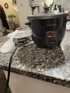 Proctor Silex Rice Cooker & Steamer 6 Cup Capacity Black - Picture 1 of 2