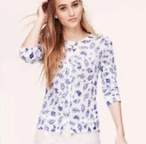 Ann Taylor Loft NWT Women's Paisley Floral Cardigan Sweater Long Sleeve Petite M - Picture 1 of 8