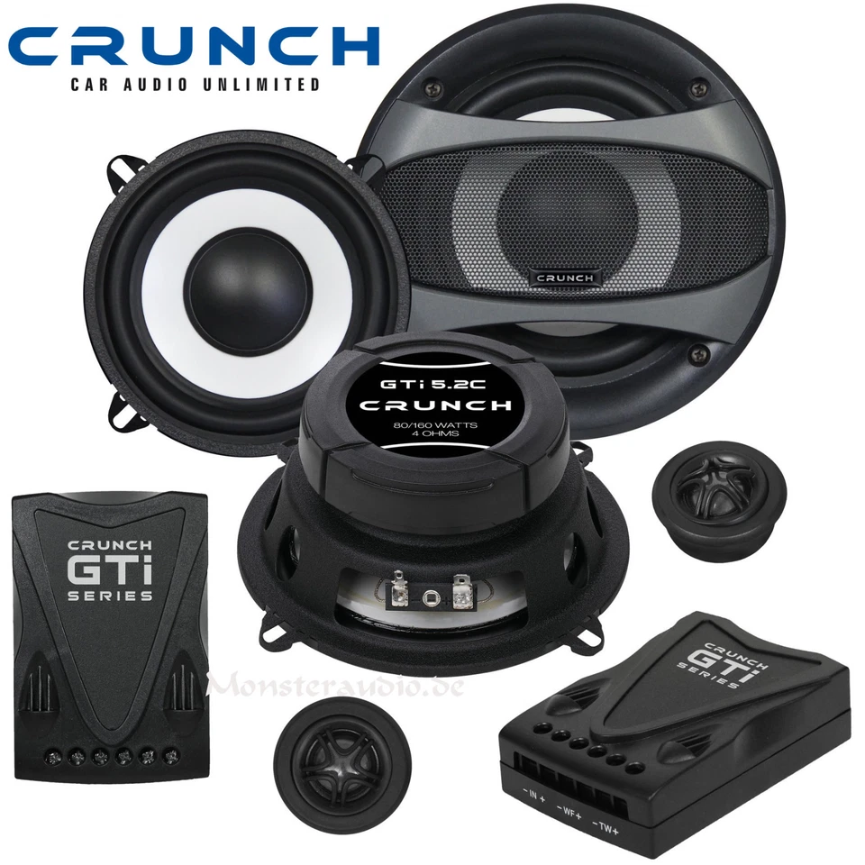 Crunch GTI5.2C 13cm 2-Wege Lautsprecher Set Auto Boxen 80 160 Watt RMS/MAX 130mm - Bild 1 von 1