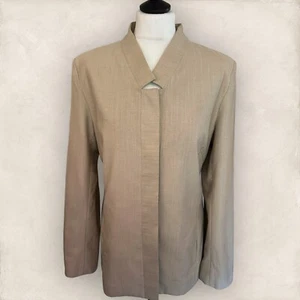 Chaqueta de verano Mulberry para mujer vintage avena ligera lana algodón Reino Unido 16 - Imagen 1 de 7
