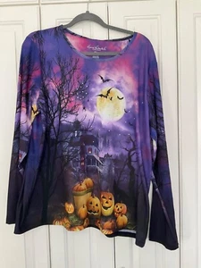 Gloria Vanderbilt Halloween Spooky Fall Long Sleeve T Shirt Size XXL - Picture 1 of 10