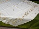 Embroidered Christmas Runner Linen Tablecloth Lace New Year / Christmas decor 