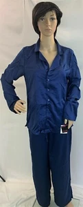 Maidenform Damen Blau Tiefen Prima Ballerina Luxe Satin Pyjama Hemd & Hose Set, M, L - Bild 1 von 4