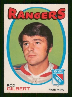 ROD GILBERT 1971-72 O-PEE-CHEE 1971-72 NO 123 EX+     46468 - Image 1 of 2