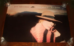 Rare JONI MITCHELL "Chalk Mark In A Rain Storm" 1988 GEFFEN RECORDS PROMO POSTER - Picture 1 of 8