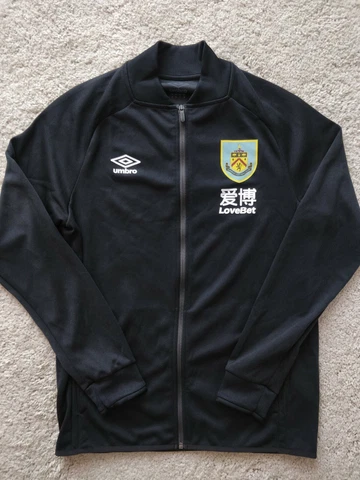 Umbro BURNLEY FC Track Jacket Soccer Football England Black Sweatshirt LoveBet Cover