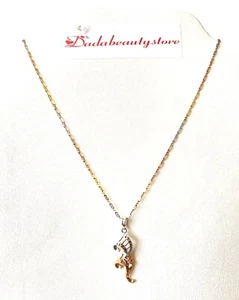Collar 3 tonos oro 18k AU 750 con colgante 2,83g. - Imagen 1 de 4