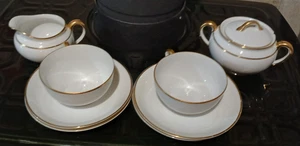 Noritake Nippon "The Yukon" china Coffee cups, saucers, sugar bowl & creamer - Picture 1 of 2