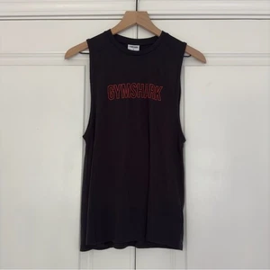Gymshark sleeveless athletic tank top gym workout black orange Athleisure active - Picture 1 of 9