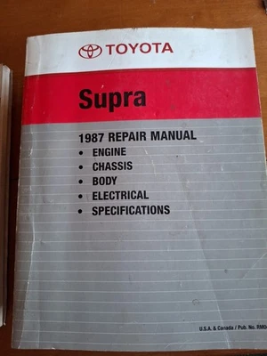 Juego de 2 manuales de reparación de motor y cableado eléctrico Toyota Supra 1987 Foto 1 de 4