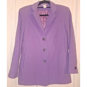Vintage 70er Jahre Damen JRT Größe 6 Wollmischung Lila Blazer Jacke Klassisch Zeitlos - Bild 1 von 8