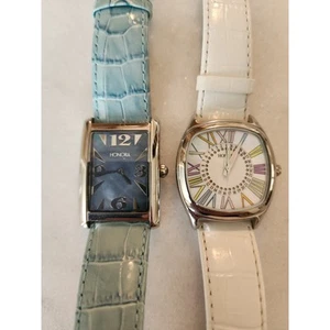 Montres anciennes Honora en cuir perlé, lot de 2 - Photo 1/10