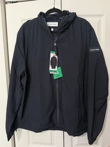 Calvin Klein Herren Windbreaker Jacke mit Kapuze, True Navy Blue, Gr. XL - Bild 1 von 5