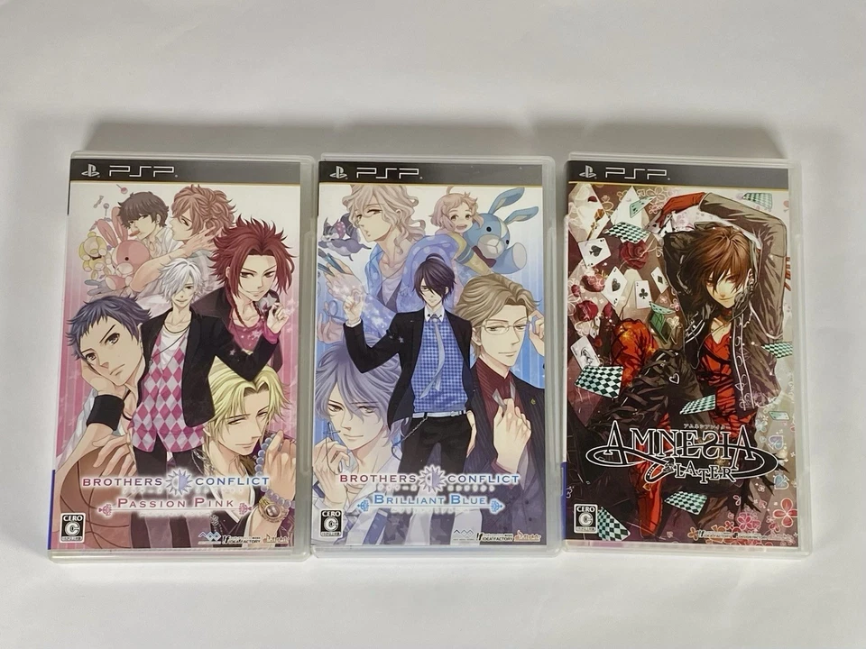 lot3 PSP Brothers Conflict : Passion Pink , Briliant Blue & Amnesis Later -Japan - Image 1 of 4