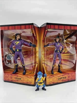 DC WONDER TWINS ZAN & JAYNA PLUS BONUS GLEEK 2009 SDCC COMIC CON EXCLUSIVO RARO - Imagem 1 de 4