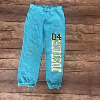 Girl’s Justice Blue Joggers Pants Sweatpants Size 8 Logo - Image 1 of 4
