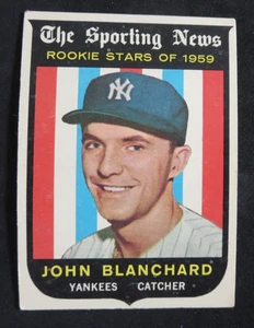 1959 Topps John Blanchard #117 New York Yankees en muy buen estado/excelente sin pliegues #2 - Imagen 1 de 2
