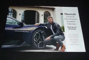 MASERATI FURORISERIE SPORTS CAR ARTICLE WITH DAVID BECKHAM - Picture 1 of 2