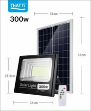 FARO LED 300W PANNELLO SOLARE TELECOMANDO CREPUSCOLARE IP66 LUCE 6500K