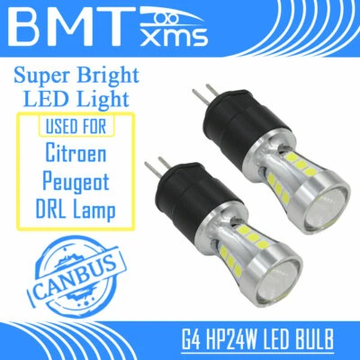 Premium G4 HP24W LED DRL Daytime Running Light for Citroen C5 Peugeot 3008 - Image 1 of 4