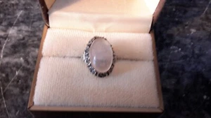 Vintage 800 Silver Ring with Clear Gemstone Sz8 - Bild 1 von 2