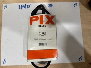 Part 3L350,Pix North,Pix, 3/8" x 35", Black, Rubber Industrial V Belt. - Picture 1 of 3