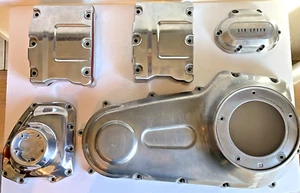 Harley Davidson 103 Primary Drive Clutch Cover, Cam, Rocker, and Trans Covers - Picture 1 of 24